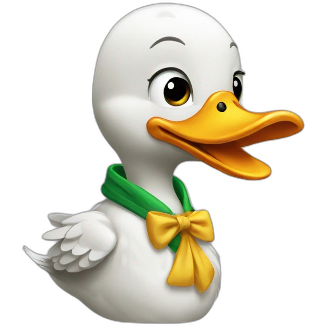 duck wear smooking emoji