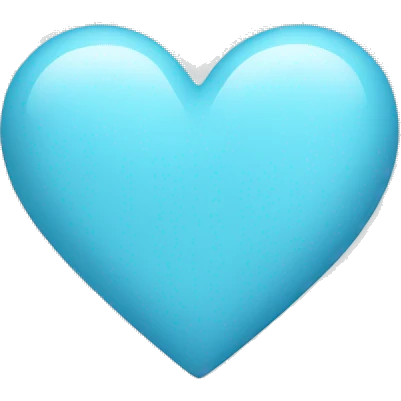 Baby blue heart emoji