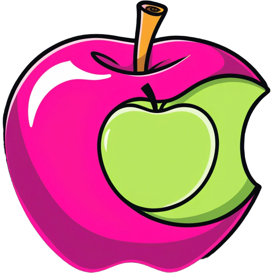 Pink Apple logo  emoji