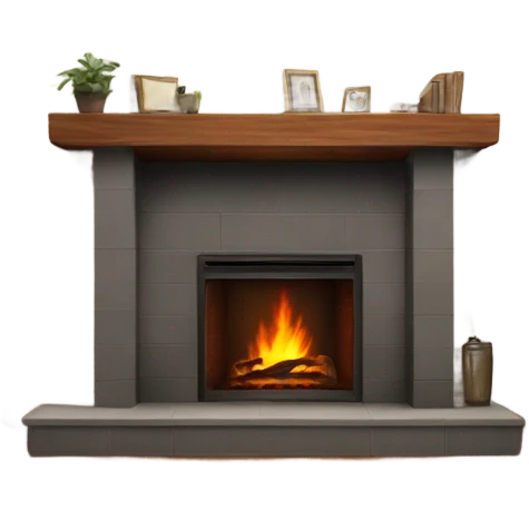 Realistic fireplace  emoji