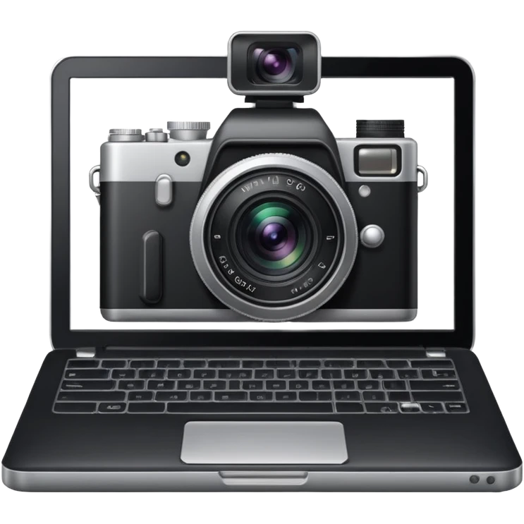 camera on top of a laptop emoji