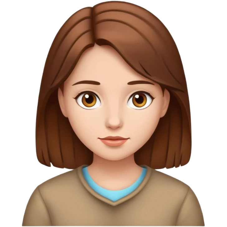 a girl with brown hair emoji