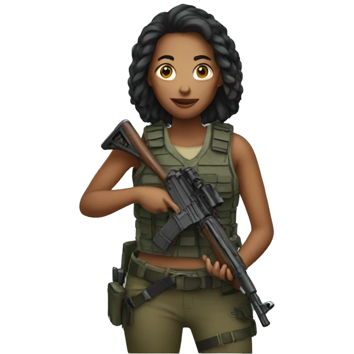 woman holding a rifle emoji
