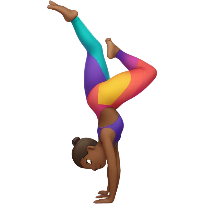 Girl leotard handstand emoji