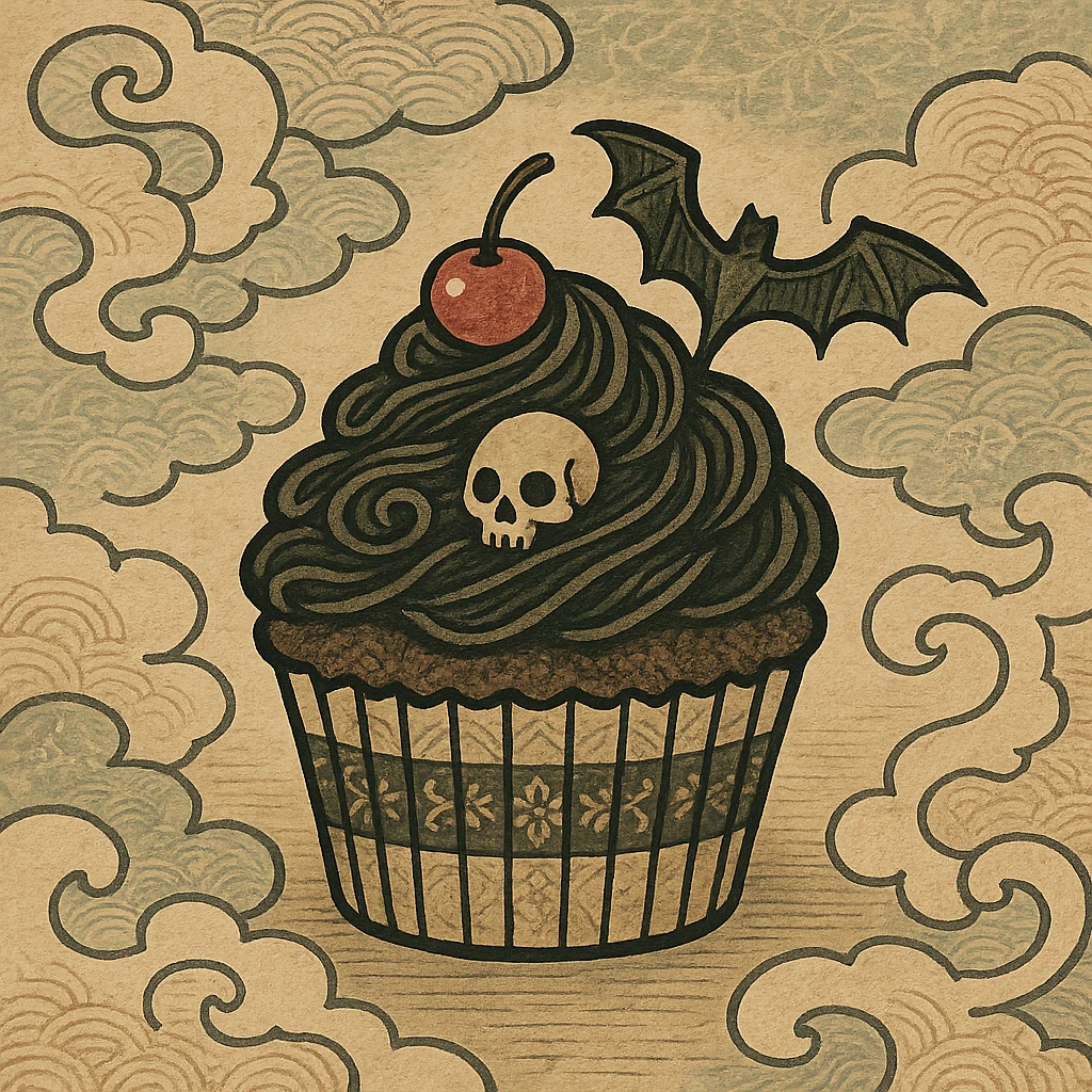 gothic cupcake emoji