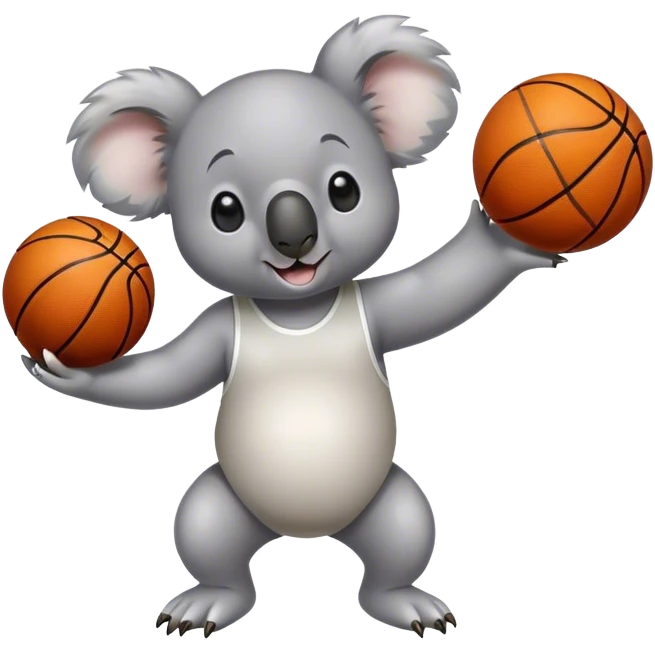 koala bear playing basketbal emoji