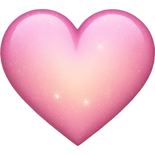 Sparkly Pastel pink heart emoji