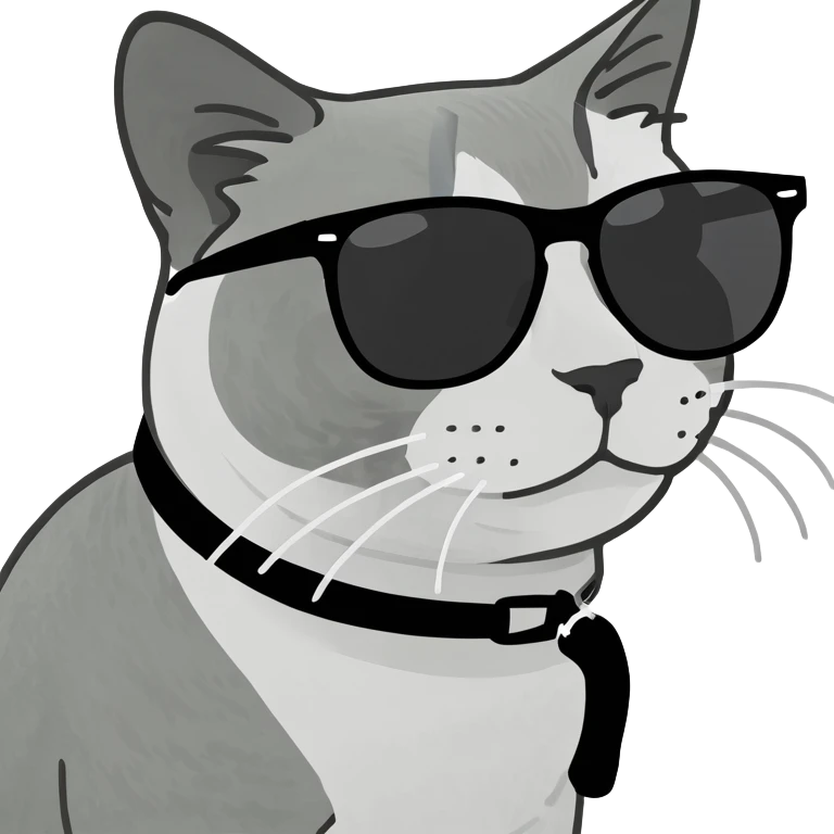 Cat with sunglasses emoji