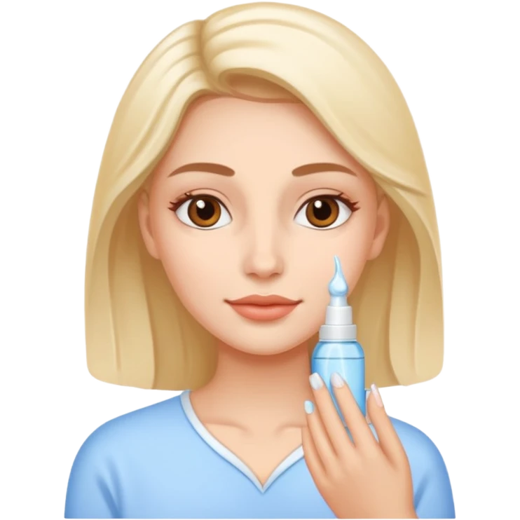 a female moisturising her face emoji