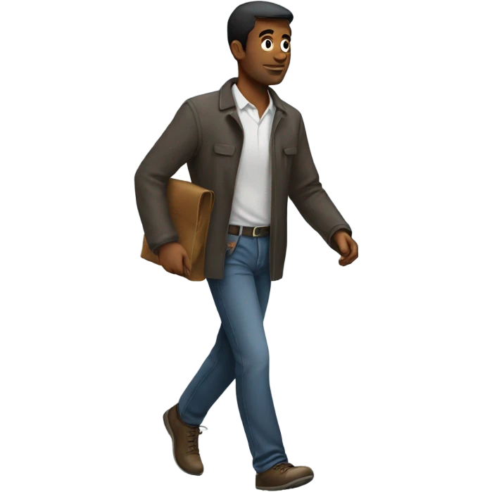 man walking right way emoji