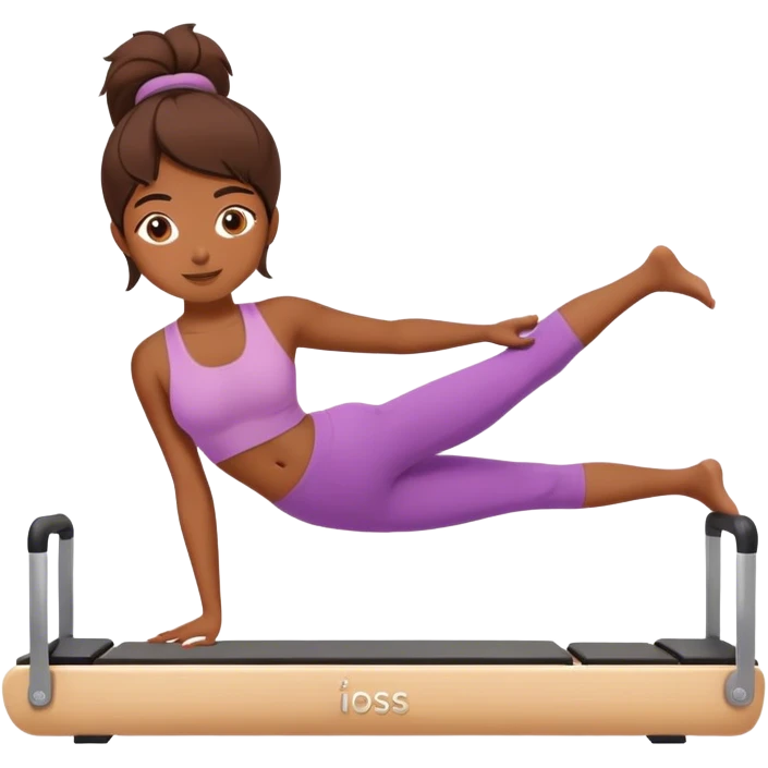 Chica morena haciendo pilates emoji