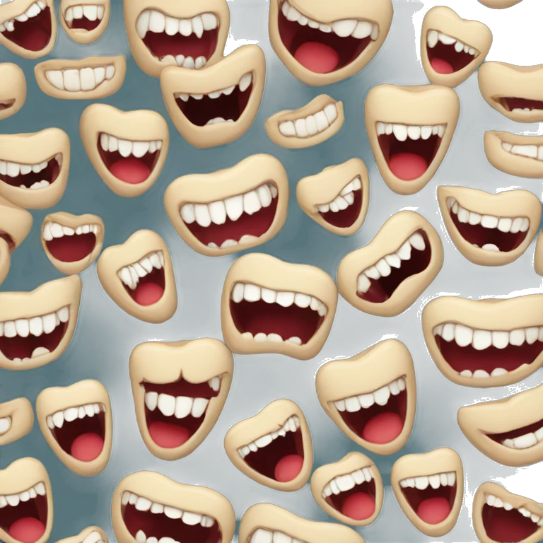 a lot of sharp teeth emoji