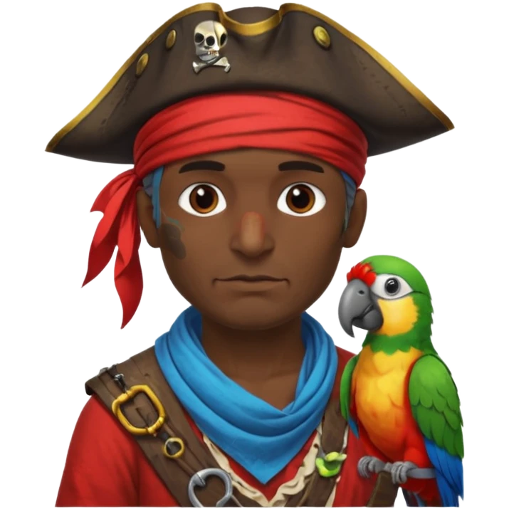 pirate and parrot emoji