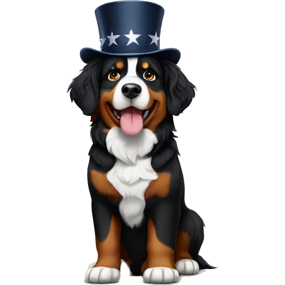 bernese mountain dog as president emoji