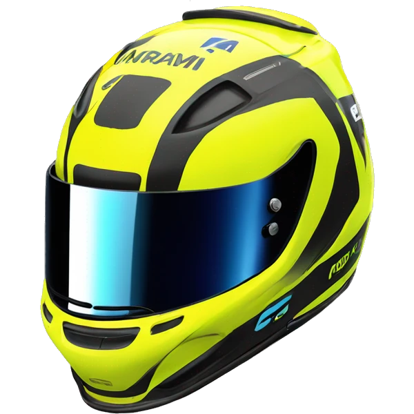2024 miami livery mclaren formula 1 car Fluorescent yellow helmet emoji