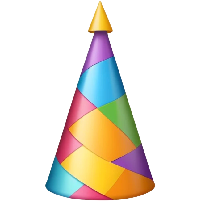 Colorful party hat emoji