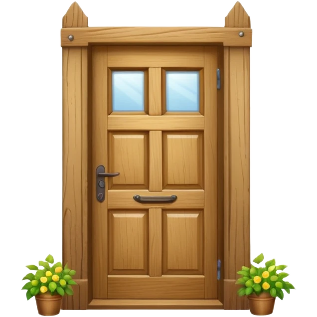 open wooden door emoji