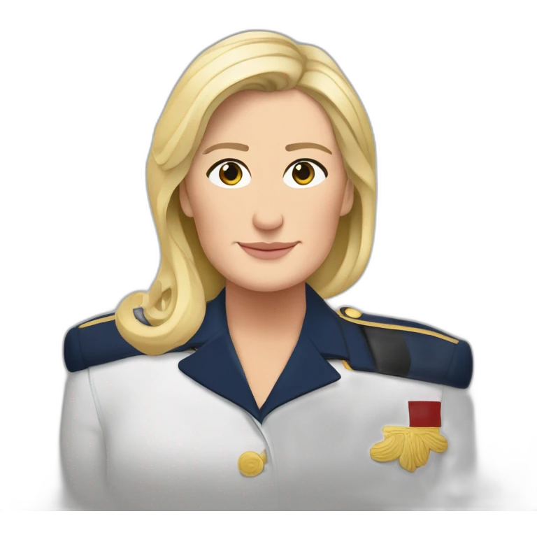 Marine le pen serre la main à un noir emoji