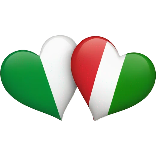 mix flag Italy and a heart emoji