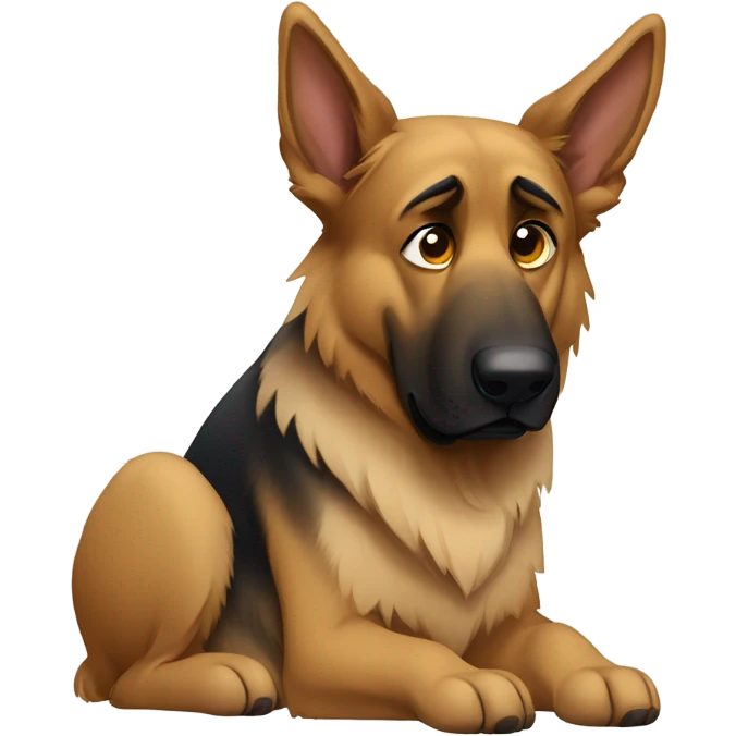 sick sable german shepherd emoji
