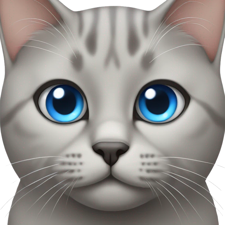 British short hair cat with blue eyes  emoji
