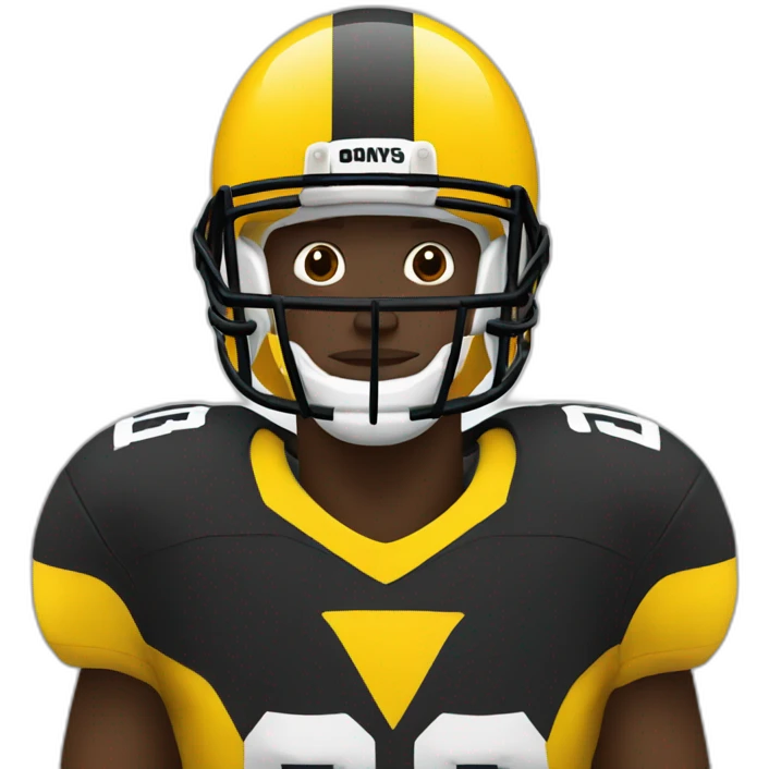 american-football-player-black-and-yellow-helmet emoji