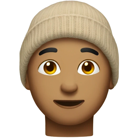 Beige beanie emoji
