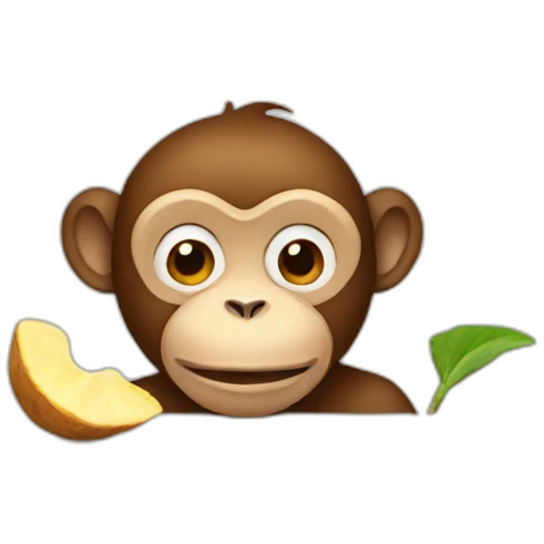 Monkey eating ginger emoji