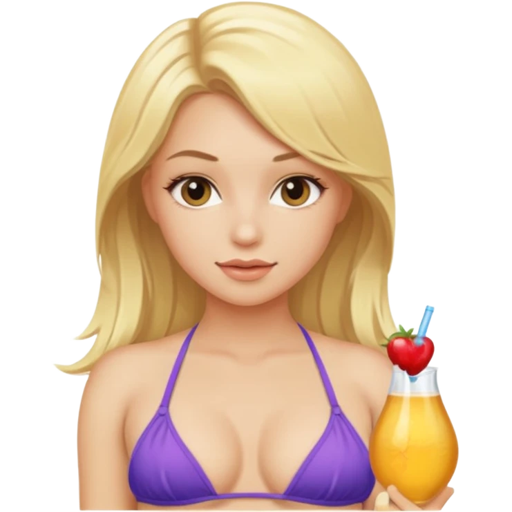 A sexy girl wiht blond Hair and a Bikini  emoji