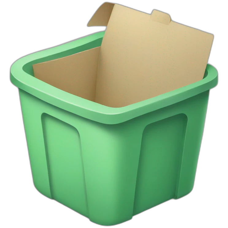 light Green Trash can emoji