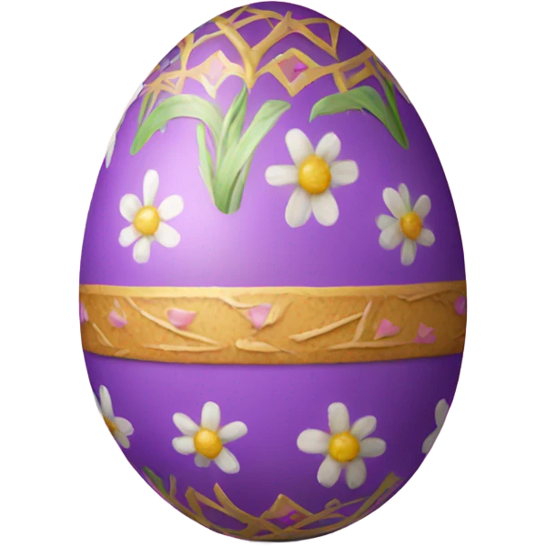 Realistic detailed Decorated Easter egg emoji