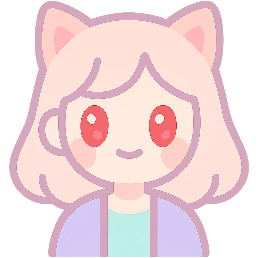 girl with cat ears and red eyes emoji