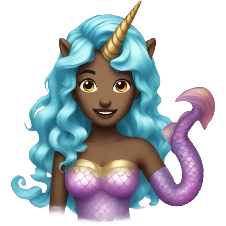 Unicorn mermaid emoji
