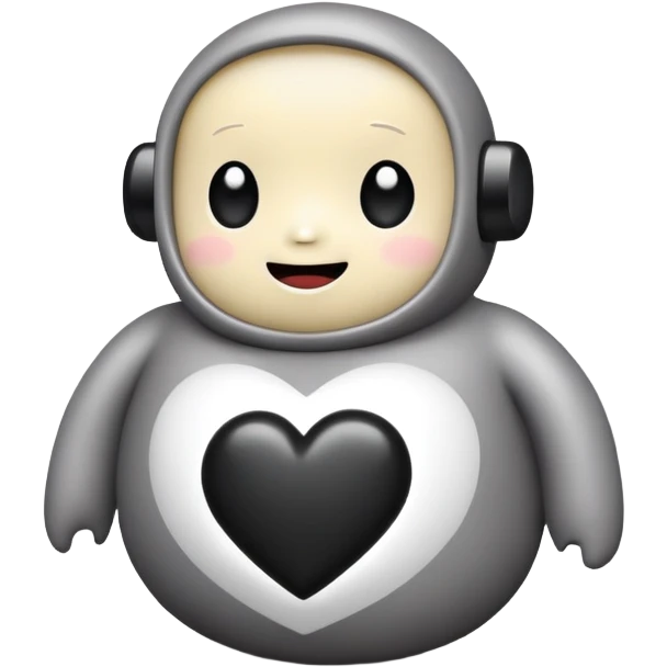 Tellytubby black heart emoji