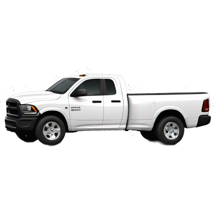 White ram truck super cab emoji