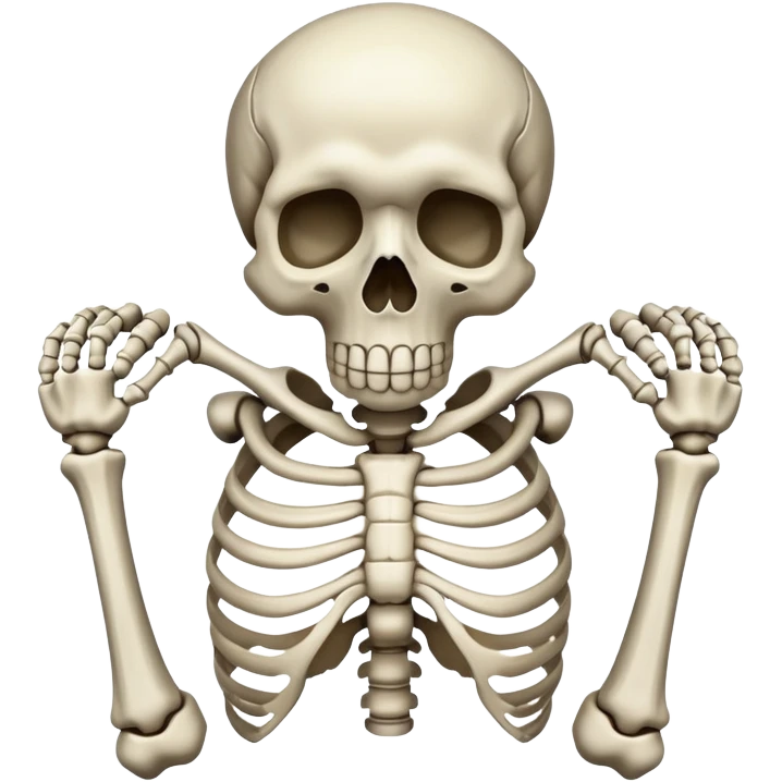 Thick, heavy-looking skeleton bones emoji