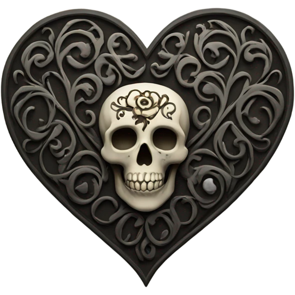 Gothic heart emoji