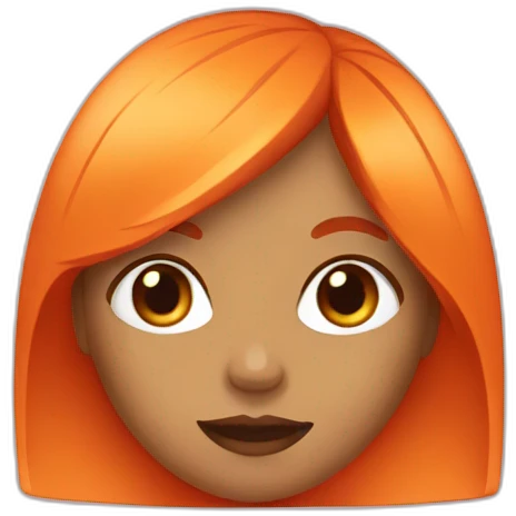 Fille orange emoji