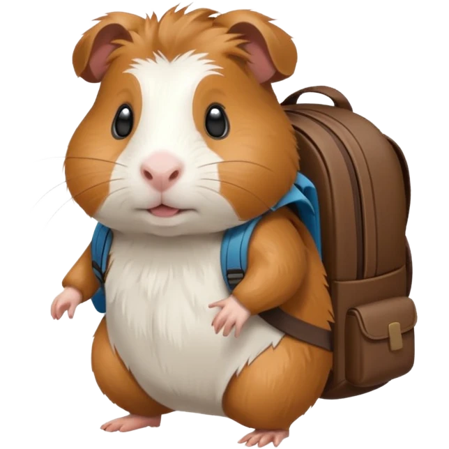 guinea pig with backpack on its back emoji