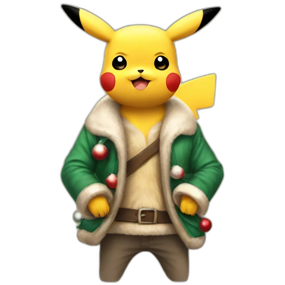 Pikachu de Noël emoji
