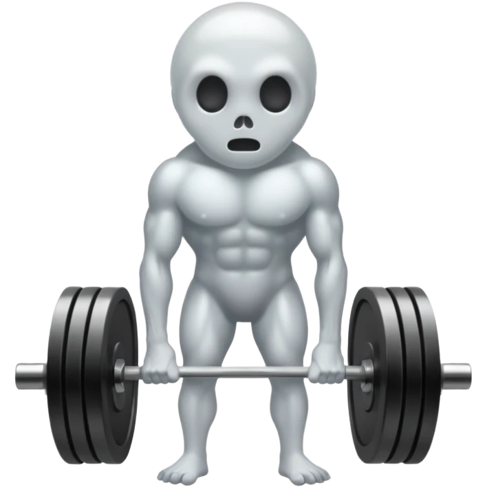 Deadlifting ghost emoji