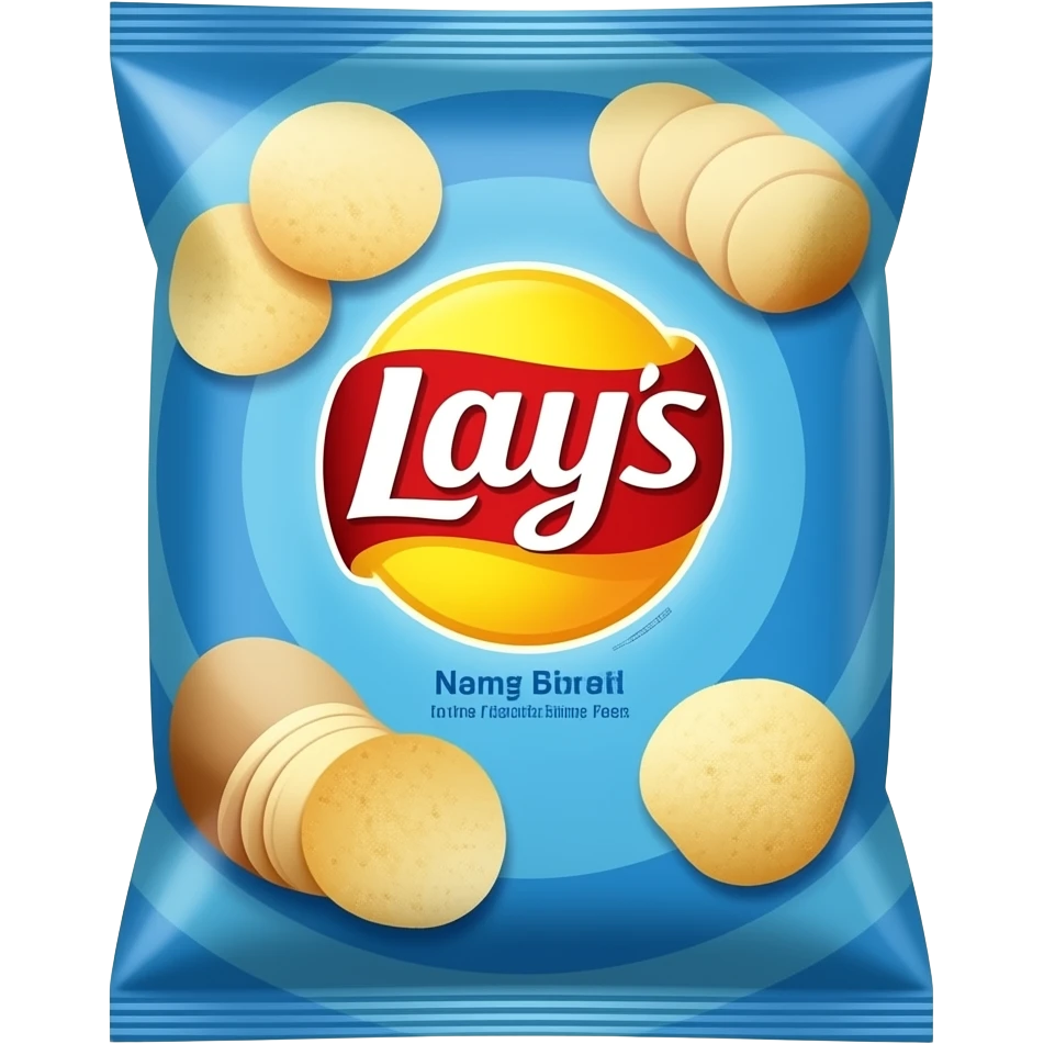 Blue lays chips packet emoji