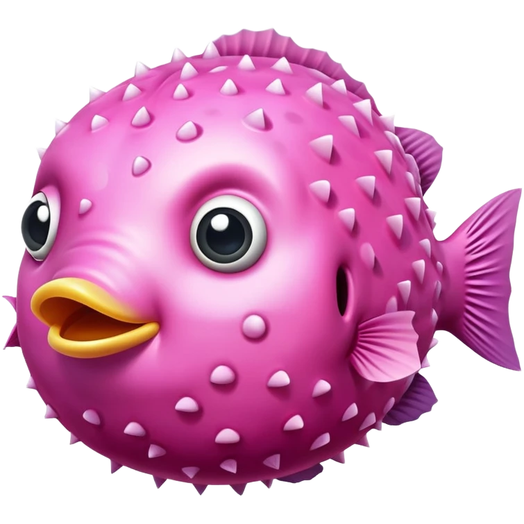 Pink pufferfish emoji