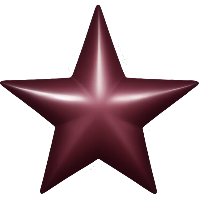 shiny maroon star emoji