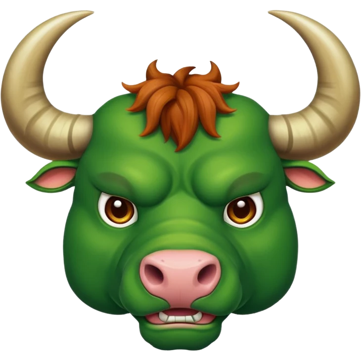 Green bull emoji