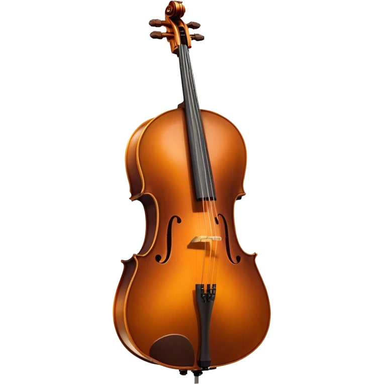 Cinematic Realistic Cello, deep brown polished wood, elegant f-holes creating contrast, warm golden light reflecting off its curves, glowing with depth and a rich musical resonance. emoji