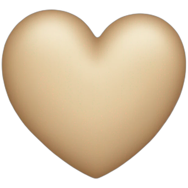 beige color heart emoji