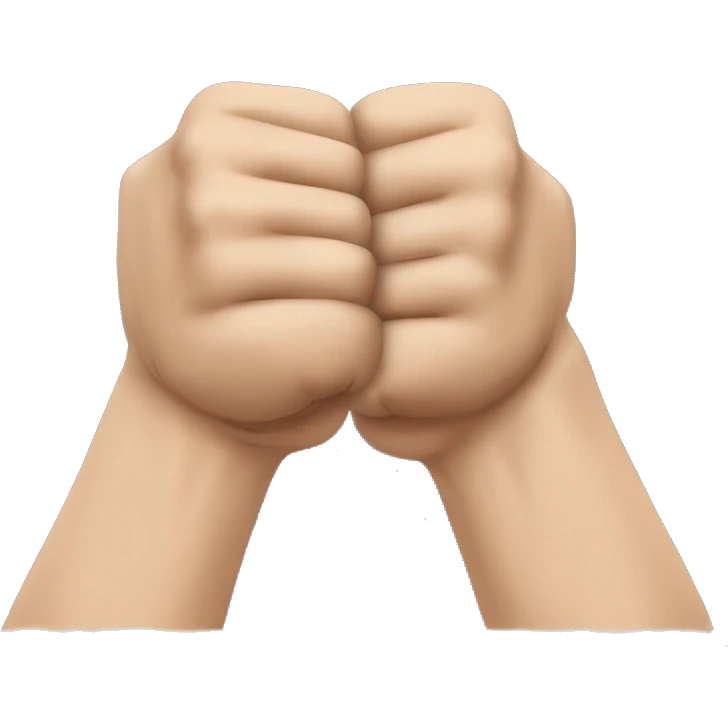 Arm wrestling 1 strong hands, 1 weak hands emoji