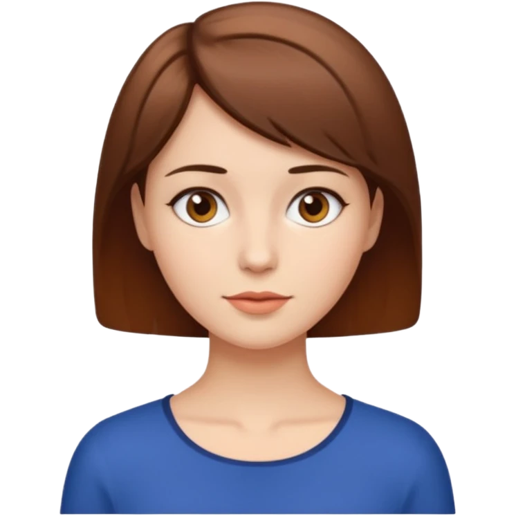 frau braune kurze haare emoji