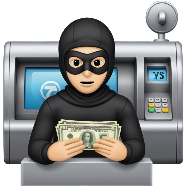 robbing a bank emoji